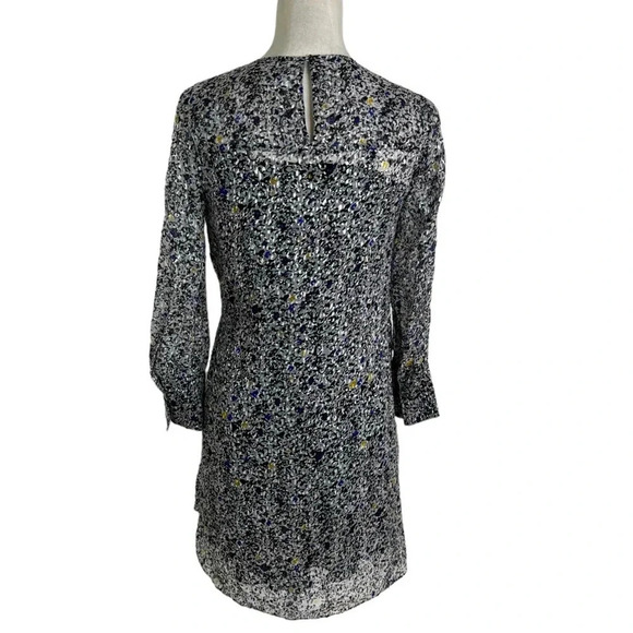 Reiss Charlotte Burnout Silk Blend Mini Dress Black Size 2 - Picture 7 of 12